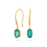Emerald Drop Earrings (18ct) - Dracakis Jewellers